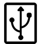 USB монохромный KDE значок векторные иллюстрации