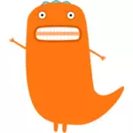 Orange Monster vector illustrasjon