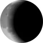 Prediseñadas de vector de Media Luna Luna lado izquierdo