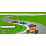 Vektor-Illustration der Formel Rennen