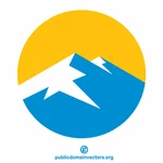 Concept de logo de montagne