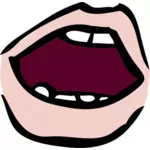 Vector drawing of abstract open mouth