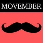Movember ikona wektor clipart