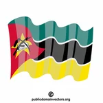 Mosambik vifter med flagg
