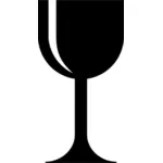 Gambar vektor sederhana anggur kaca