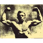 Vector de la imagen de un hombre musculoso