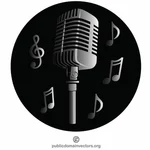 Muziek logo grafisch concept
