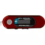 Image vectorielle d'un lecteur MP3 rouge