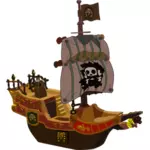 Grafika wektorowa statek zabawka pirat