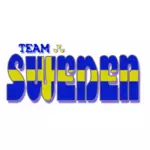 Ilustração logotipo vetorial da idéia de equipe Suécia