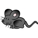 Vector afbeelding van cartoon muis verbergen