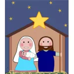 Geboorte van Jezus Vector Image