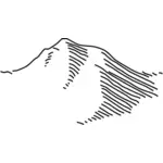 पहाड़ नक्शा आइकन वेक्टर छवि