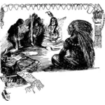 Nativi americani seduta