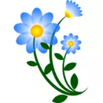 Motyw niebieski kwiat