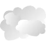 Eenvoudige wolk teken vector illustratie