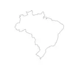 Brazilia hartă Contur vectorial imagine