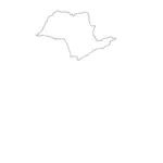 साओ पाउलो राज्य मानचित्र वेक्टर छवि