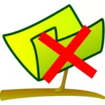 Vector de la imagen del NFS verde desmontar signo