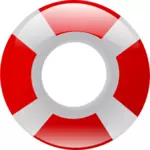 Vektorový obrázek červeného záchranný pás