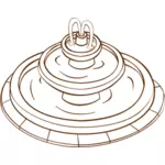 Image vectorielle du rôle jouer icône de la carte de jeu pour une fontaine