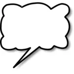 Speech cloud left vector image