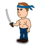 Ninja komische karakter vector afbeelding