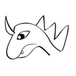 Dragon's hoofd vector illustraties