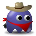 Spillet baddie cowboy vektor image