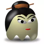 Spel baddie geisha vector afbeelding