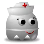 Imagem dos desenhos animados de uma enfermeira