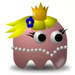 Злодей игровой принцесса векторное изображение