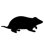 Imagem de contorno vetorial de hamster