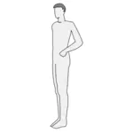 Mannelijk lichaam silhouet vector