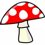 Imaginea vectorială plină de coşuri pictogramă roşie de ciuperci