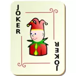 Black Joker spelkort vektorbild