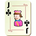 Joker of clubs vector clip art