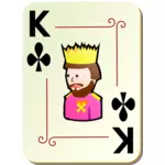 Koning van clubs vector afbeelding