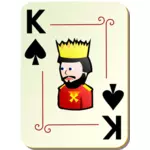 Koning van schoppen speelkaart vectorillustratie