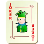 Joker merah bermain kartu vektor gambar