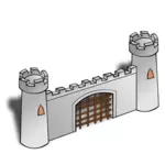 Portão de um vetor de castelo