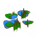 Marsh RPG hartă simbol vector imagine