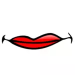 Imagem vetorial de lábios vermelhos feminino