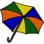 Multicolored vector illustration of an umbrella