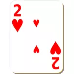 Two of hearts vector clip art