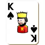 Raja sekop bermain kartu Gambar vektor