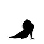Silhouette of a woman vector