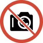 Mengambil foto dilarang tanda vektor ilustrasi
