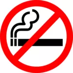 Vektor image av røyking forbudt skilt etikett