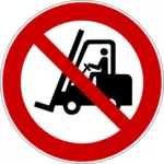 '' Nie wózki widłowe '' symbol